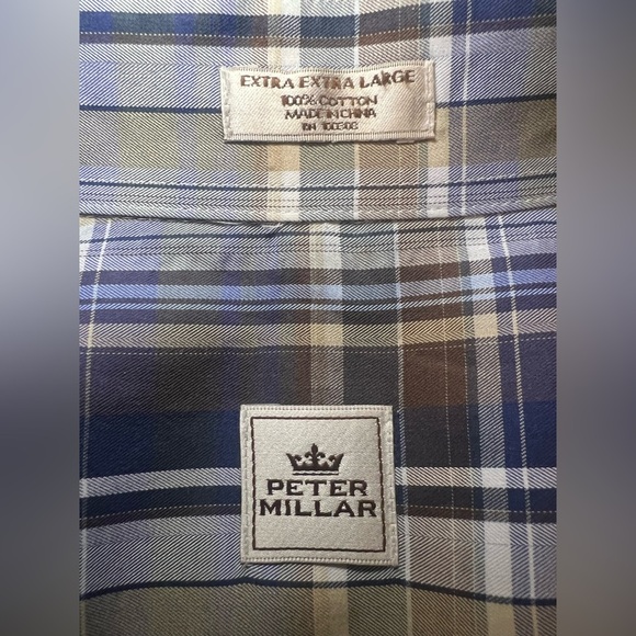 Peter Millar men’s 100% cotton button down long sleeve shirt. Size XXL. - Picture 2 of 8